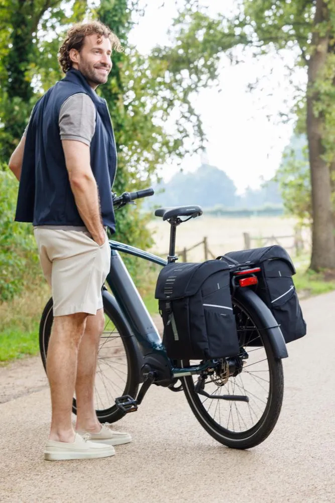New Looxs Doppelpacktasche Vigo Double MIK 2.0 2 x 17,5L Black - geräumige Fahrradtasche