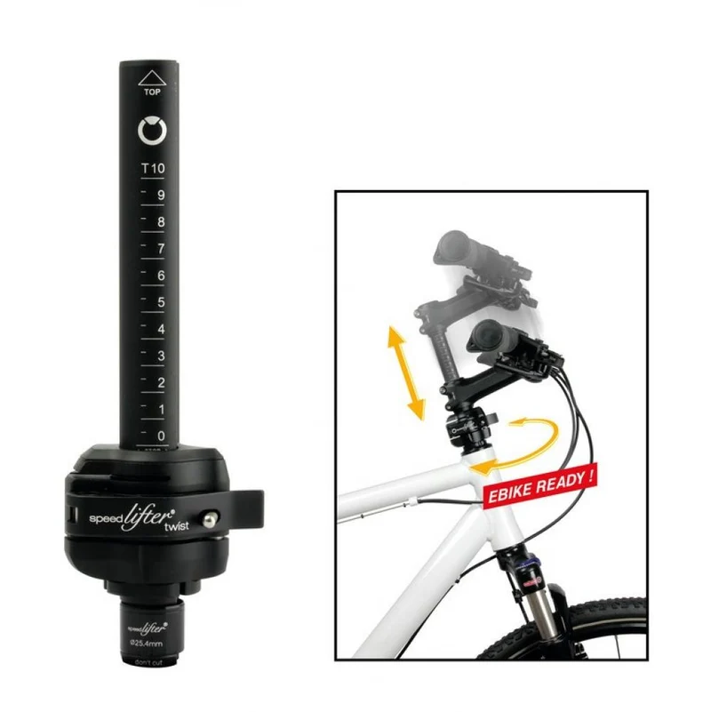 Lenkerverstellung Speedlifter Twist T6 Ø24,5mm, Hülse 39,5mm, schwarz, 6cm