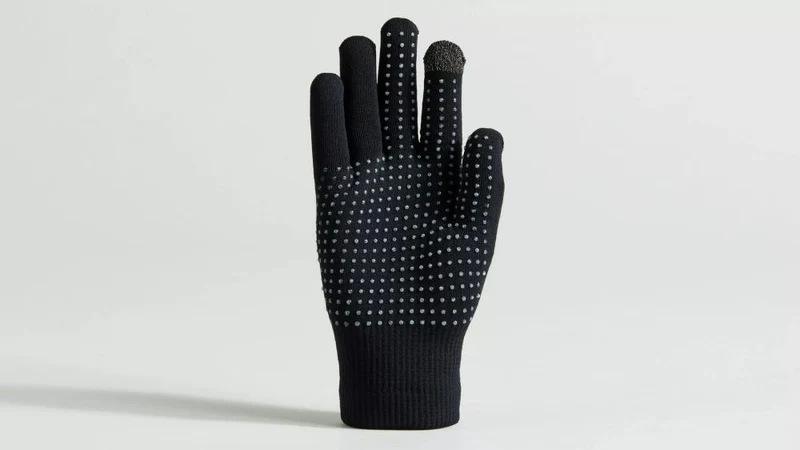 THERMAL KNIT GLOVE LF BLK L - Thermo Strickhandschuhe Schwarz Größe L - Handschuh Langfinger