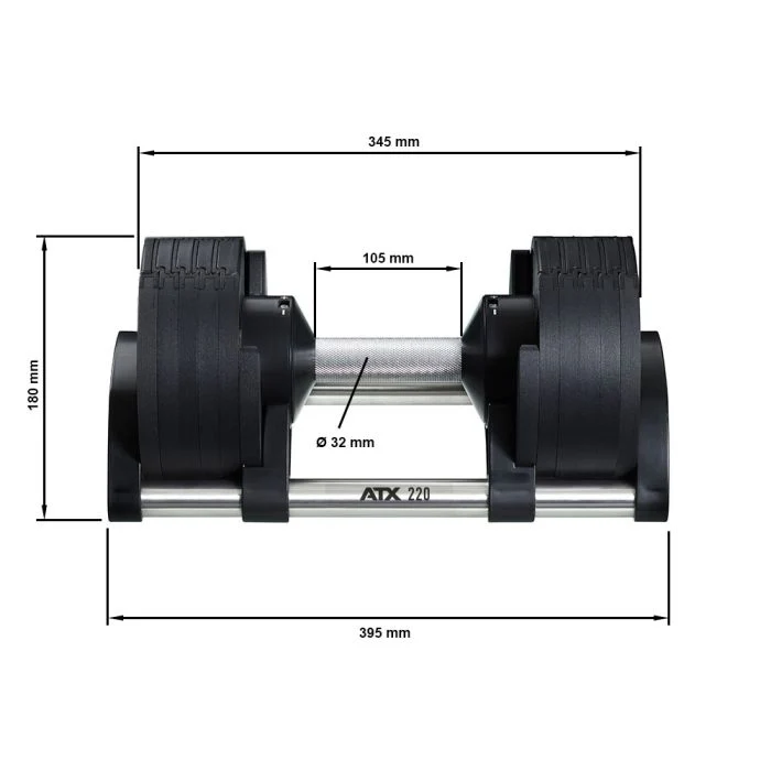 ATX® Nüobell 2 - 20 kg/ 32 kg/ 80 lb (36 kg) + Hantelständer