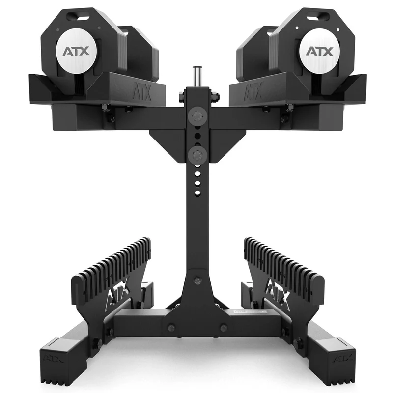 ATX® Octa-Dumbbells 2 x 24 kg - Verstellbare Hanteln inkl. Ablageständer