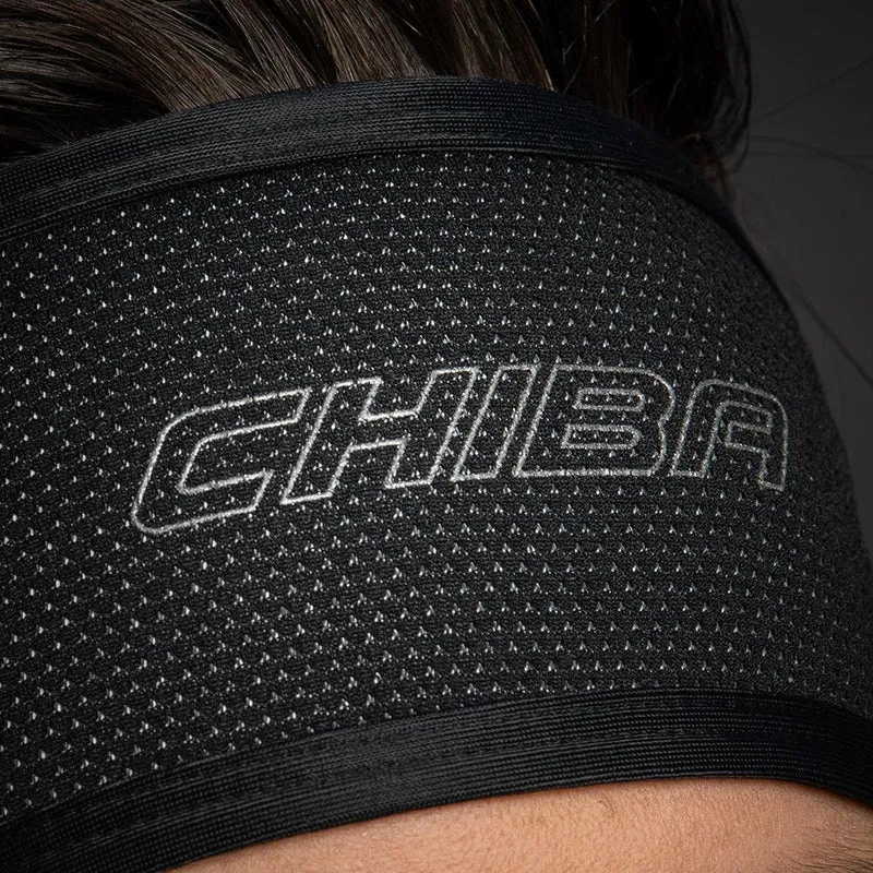 CHIBA Windstopper Stirnband - S/M, schwarz, atmungsaktiv, winddicht, reflektierend