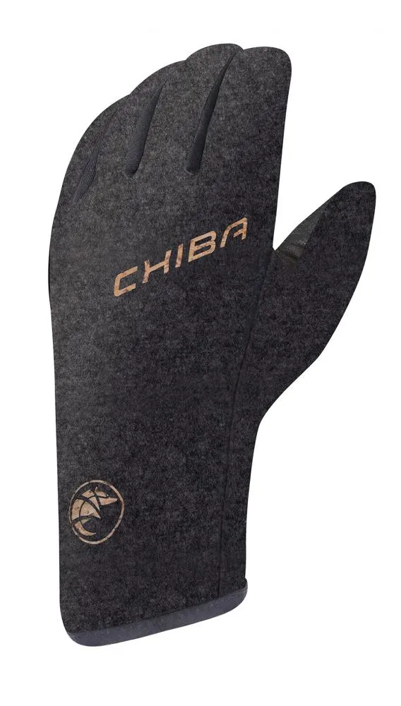 CHIBA All Natural Glove Light - Radhandschuh Merino/Nappaleder, schwarz, XL