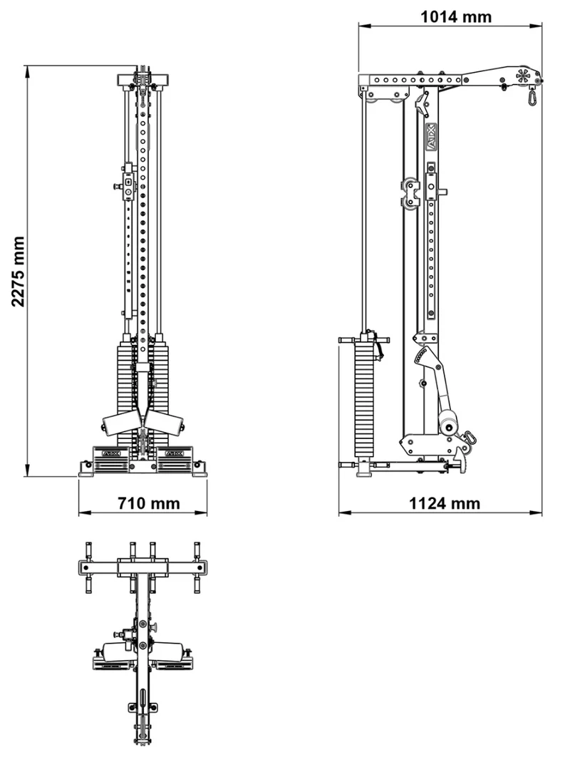 ATX® Latzug - Option LTO-780 - 125 kg Steckgewichte