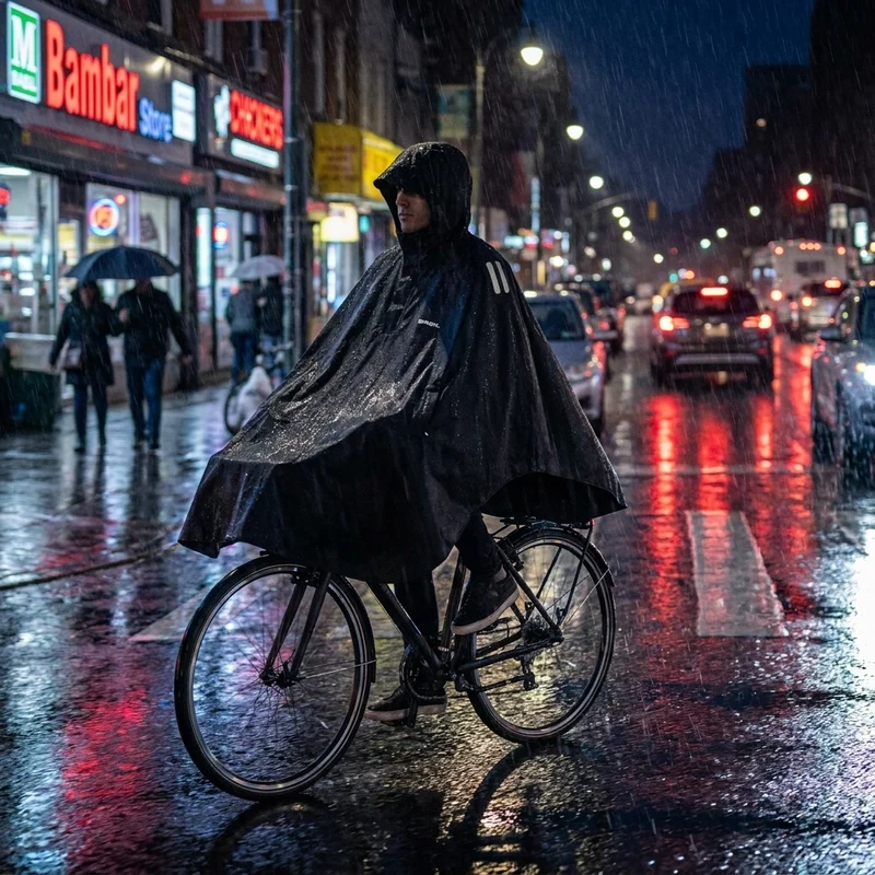 Basil Fahrrad Regenponcho Hoga Unisex Einheitsgröße - Farbe: schwarz