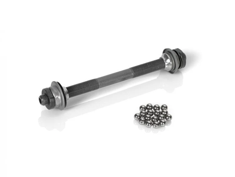 XLC Evo Reparaturkit Hinterradnabe 135mm Schnellspanner  Achse, Kugelringe, Endkappen  kompatibel mit X13 Evo Ø5/135mm