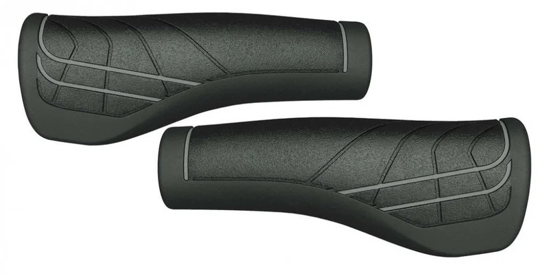 Herrmans Lenkergriffe Line 124mm, Ø 22mm, schwarz/grau, Paar