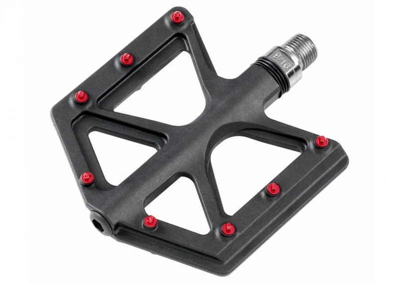 absolut Pedale D213 Plattformpedale Carbon Fiber schwarz rot