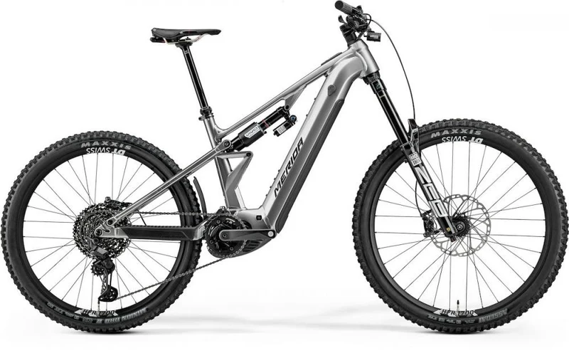 MERIDA eONE-EIGHTY 900 E-Mountainbike Fully - Größe S - 800 Wattstunden - Bosch Performance Line CX - 180 Millimeter Federweg - gunmetal grey black