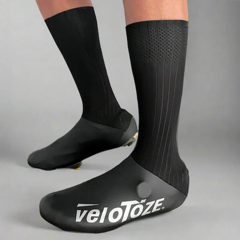 VeloToze Überschuh Aero TT schwarz L - aerodynamischer Überschuh für maximale Watt-Ersparnis