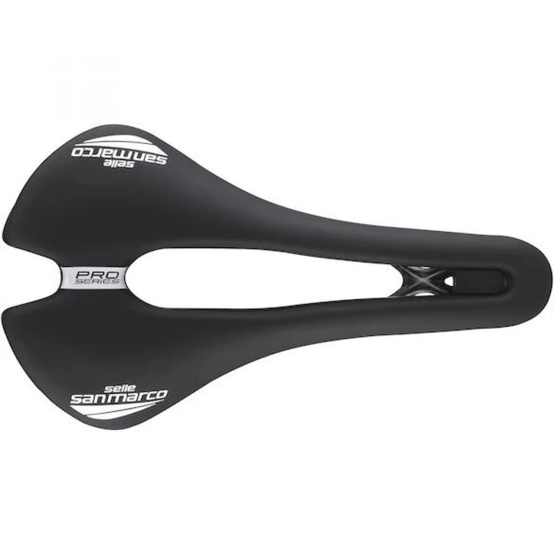 Selle San Marco Sattel Aspide Short Carbon FX 155 x 255 mm Schwarz - leichter Rennrad-Performance-Sattel