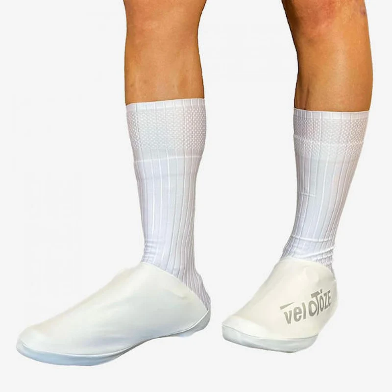 VeloToze Überschuh Aero TT weiß/weiß M - aerodynamischer Zeitfahr-Überschuh