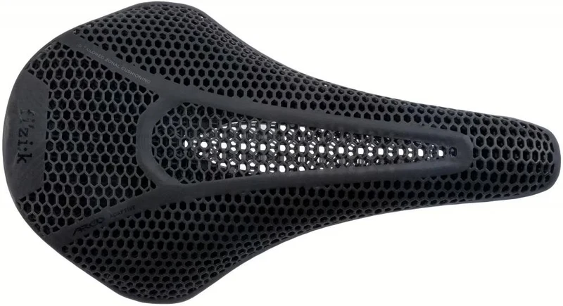 Fizik Rennrad-Sattel Vento Argo 00 Adaptive - 3D-gedrucktes Adaptive Polster Carbon DLS - Vollcarbon-Schale - Carbon-Gestell 10x9mm - 265x140mm - schwarz