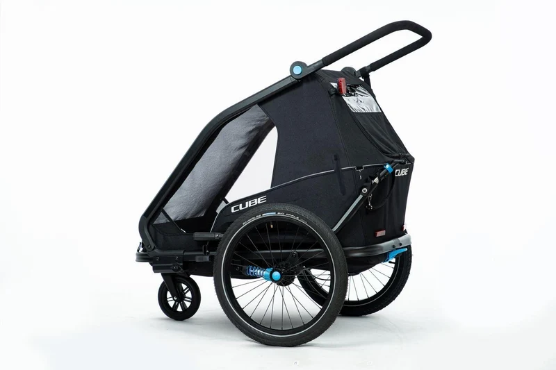 Cube Kinder Fahrradanhänger Double CMPT schwarz