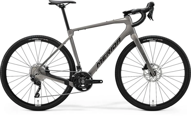 Merida SILEX 4000 Warm Slate Grey (Black) Carbon Gravelbike Größe S, Shimano GRX 2×10-Gang, hydraulische Scheibenbremse