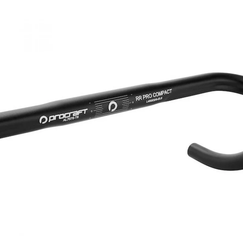 Procraft Lenker Road Pro Compact 26,0 mm/440 mm Schwarz - Ergonomischer Rennradlenker
