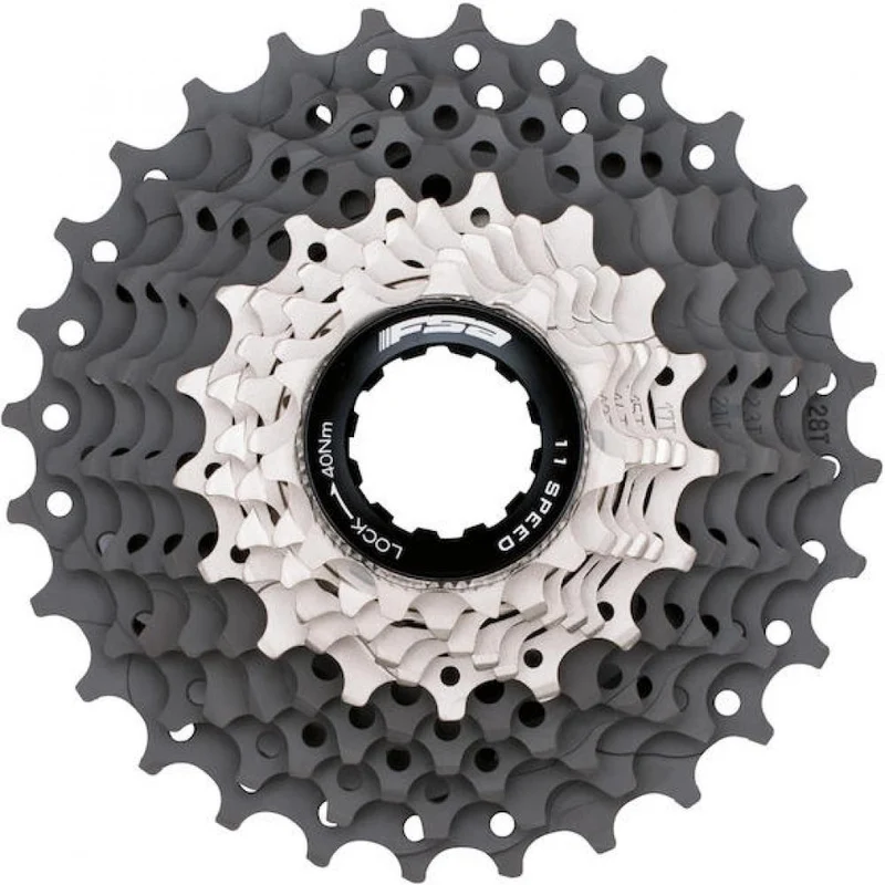 FSA Kassette K-Force WE 11-fach 11 - 28 Zähne Grau/silber - leichte High-Performance-Rennradkassette