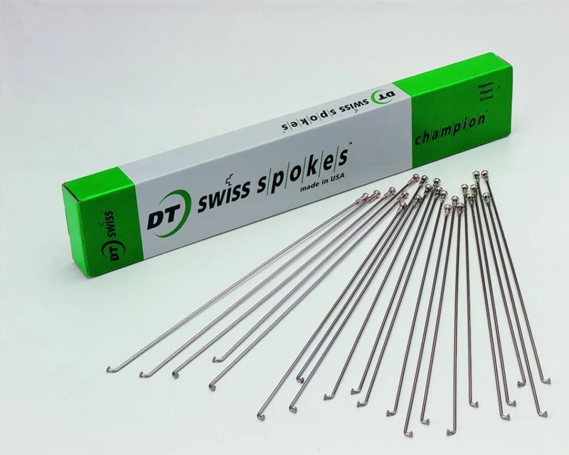 DT Swiss Speiche Champion 2.0 VE100 silber 242 mm - robuste Standardspeiche für Straße & MTB