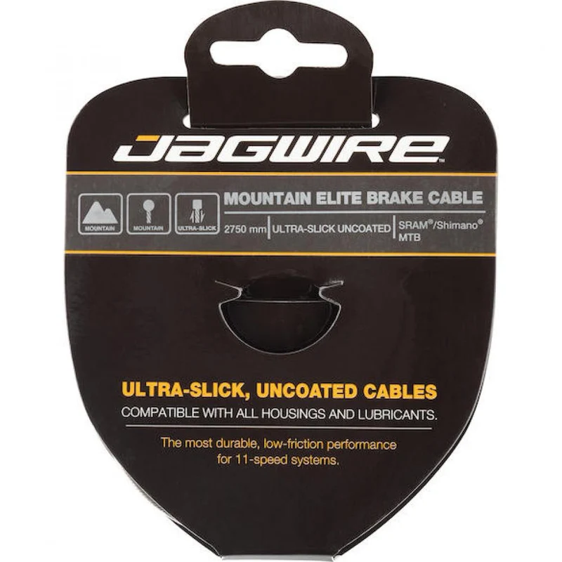 Jagwire Bremszug Mountain Elite Ultra-Slick 1,5 × 2750 mm Silber - Extrem geringe Reibung