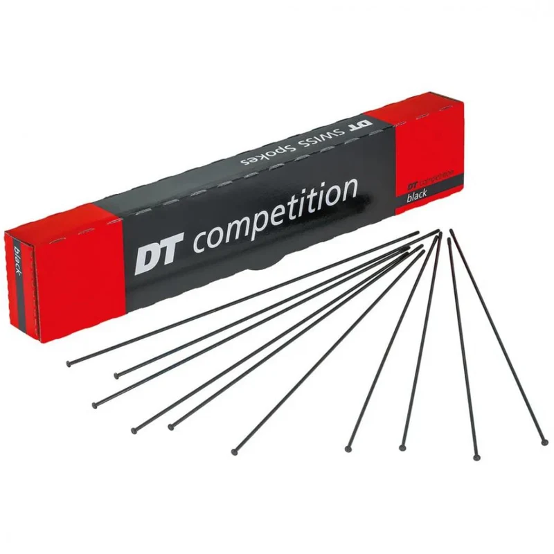 DT Swiss Speiche Competition 2.0 / 1.8 286 mm schwarz - leichte, robuste Straightpull-Speiche