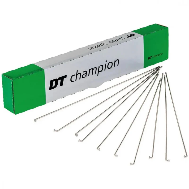 DT Swiss Speiche Champion 2.0 VE100 silber 276 mm - robuste Standardspeiche für Straße & MTB