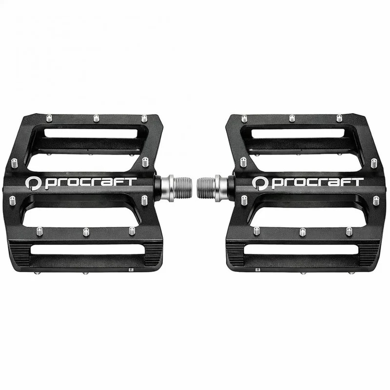 Procraft Freeride Pro Pedal 94x100x17 mm Schwarz - Große Standläche, 10 Pins, satter Halt