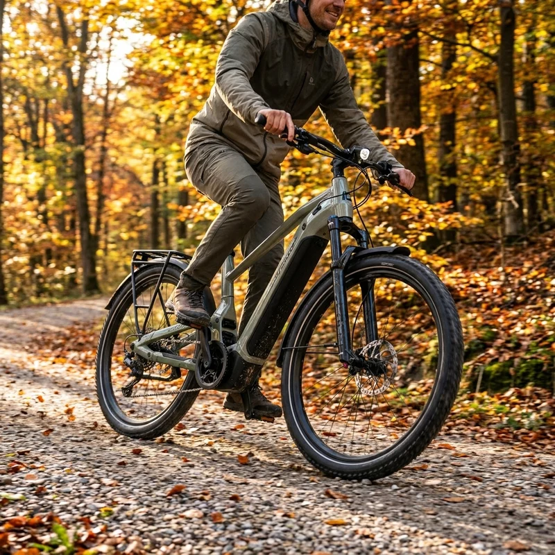 Haibike Adventr 4 SUV E-Bike Fully 27 - 5 Zoll 600 Wattstunden Bosch Performance Line PX Shimano Cues 11-Gang grey-bamboo - E-Mountain Bike