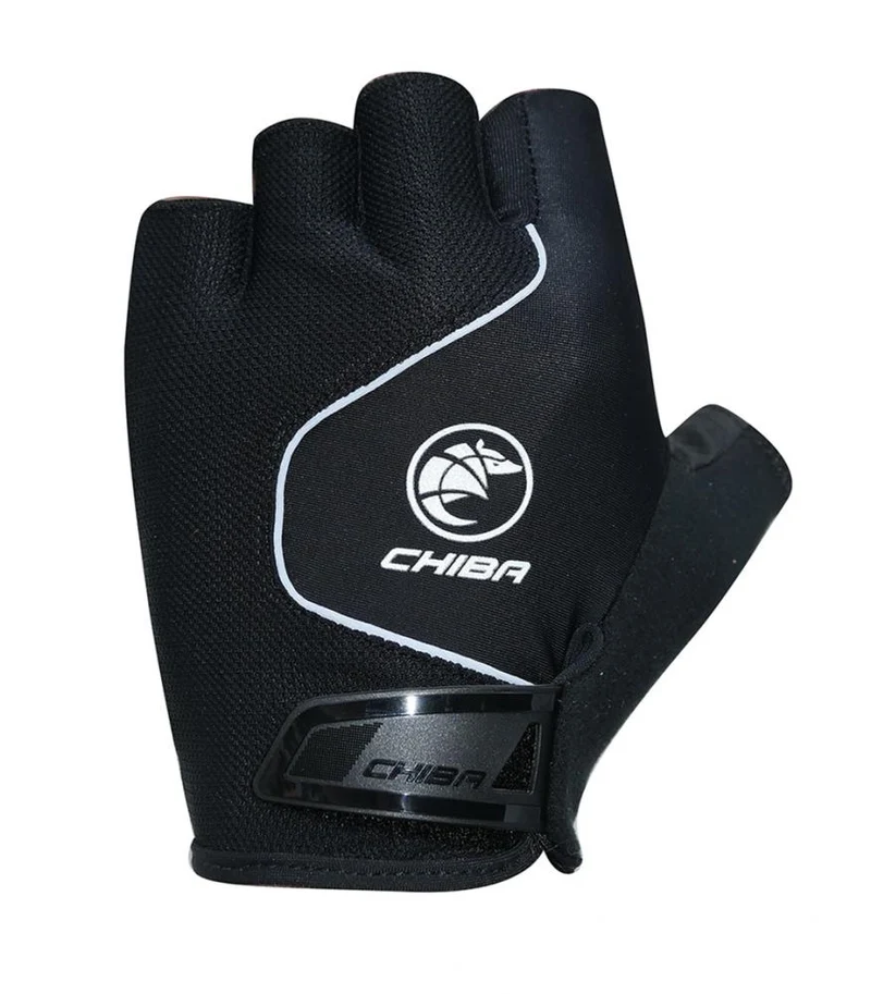 CHIBA Cool Air - Radhandschuhe kurz, schwarz, Größe L, atmungsaktiv