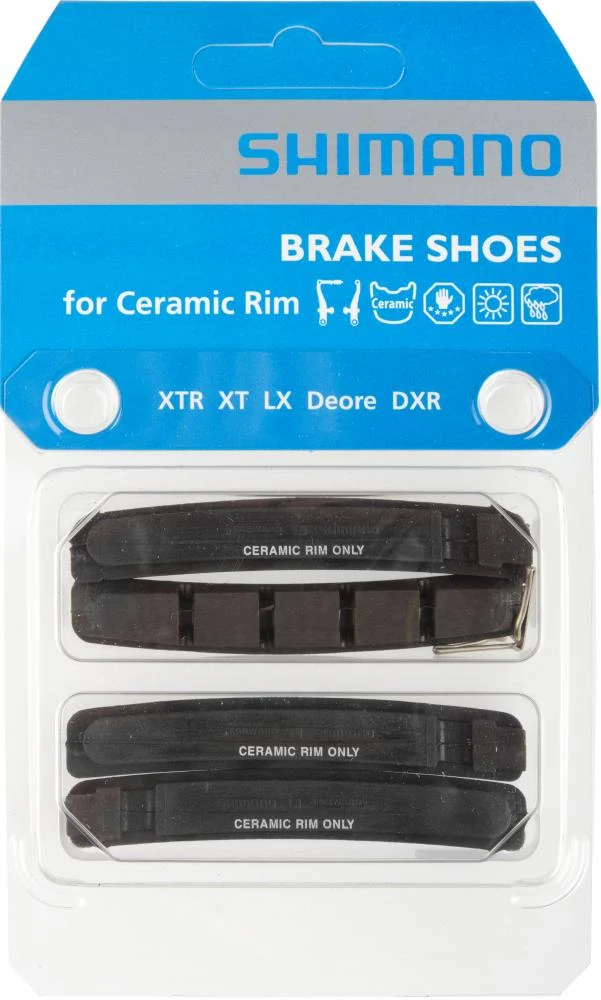 Shimano Felgenbremsbelag M70R2 für V-Brake Keramikfelgen - starke, kontrollierte Bremsleistung