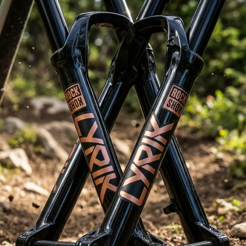 RockShox Lyrik Ultimate Gabel Decal-Kit 27.5/29 Zoll, matte Kupferfolie für hochglänzendes Schwarz, EAN 0710845878640