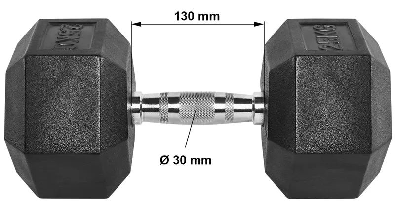 Hex Hanteln Gummi - 1 bis 50 kg