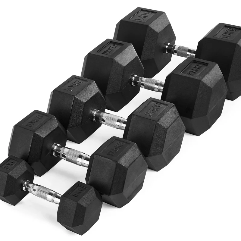 Hexagon Hanteln – Hantelsätze Gummi 5 bis 50 kg