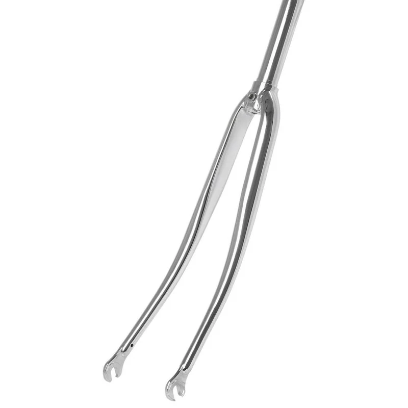 Messingschlager Rennradgabel 28" CrMo verchromt, 1" Gewinde, 240mm Schaft, 130mm Gewinde, EN 14781 geprüft