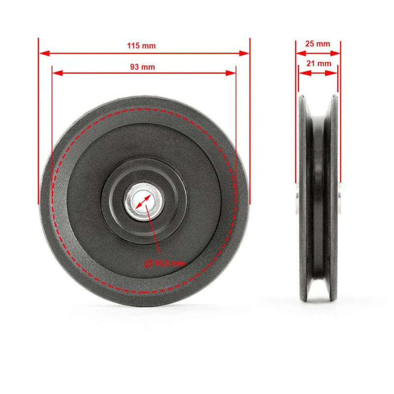 Seilrolle / Umlenkrolle - Kunststoff Ø 115 mm