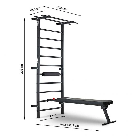 ATX® Wall Bar Gym / Sprossenwand mit Bank
