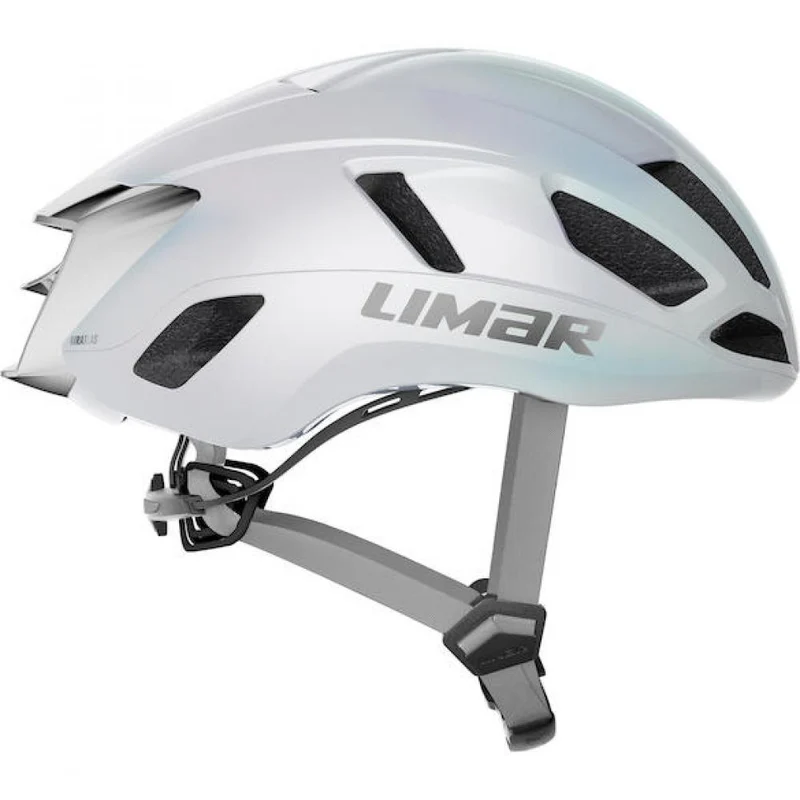 Limar Air Atlas W&B Opal White Silver L Weiß/Silber - aerodynamischer Rennradhelm der aktuellen Generation