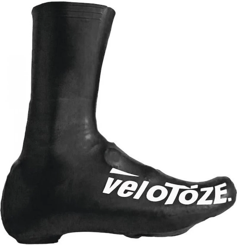 VeloToze Überschuh 2.0 lang schwarz L - wasserdichter Aero-Überschuh für kalte Tage