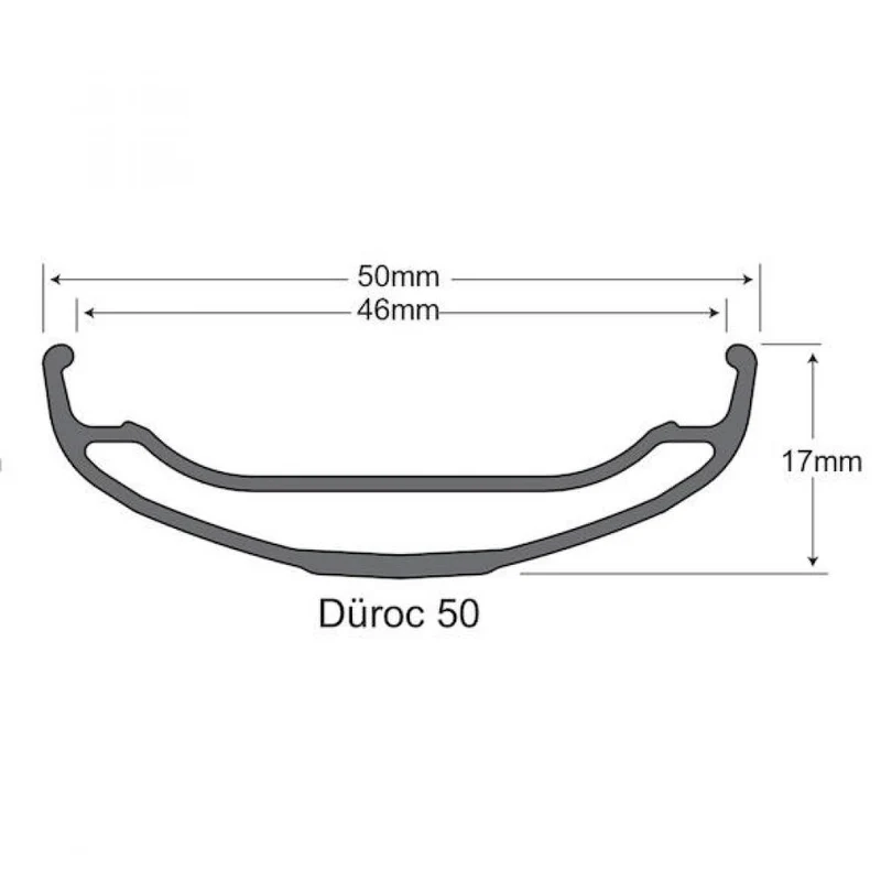 SUNringle Felge Düroc 50 27,5" 28 Loch Schwarz - robuste Tubeless-Freeride-Felge