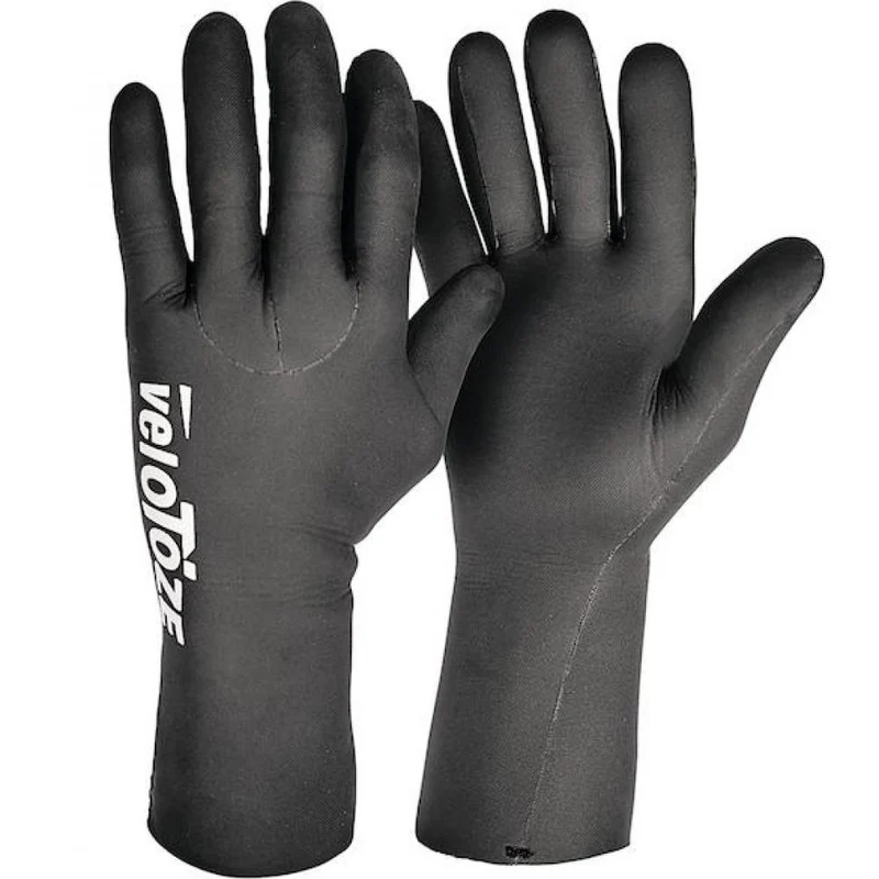 VeloToze Handschuhe wasserdicht L schwarz - warme, wind- & wasserdichte Radhandschuhe