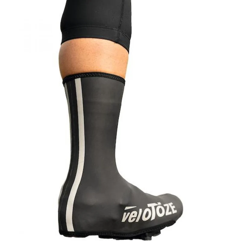 VeloToze Überschuh Neopren wasserdicht L schwarz - warmer, trockener Wetterschutz