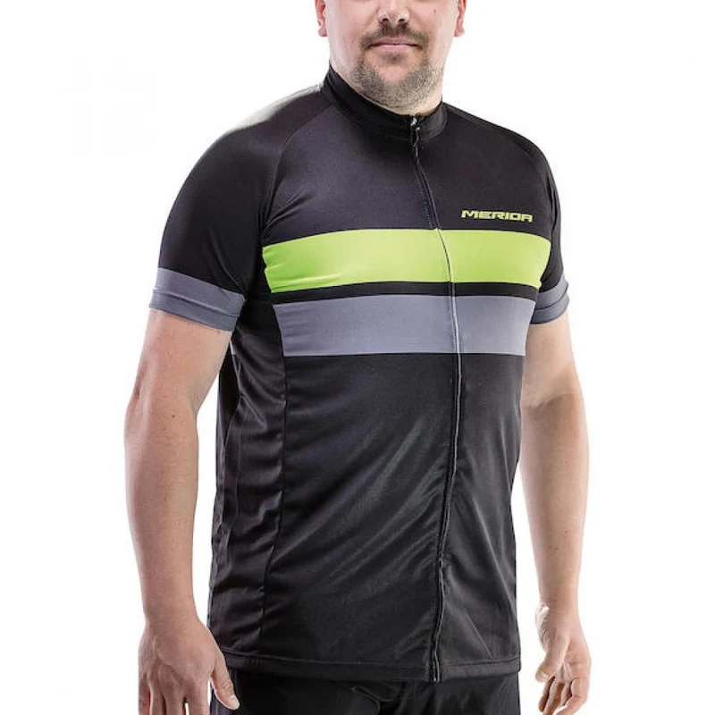 Merida Trikot ACTIVE STRIPE Herren schwarz/grün S Schwarz/grün - atmungsaktives Radtrikot