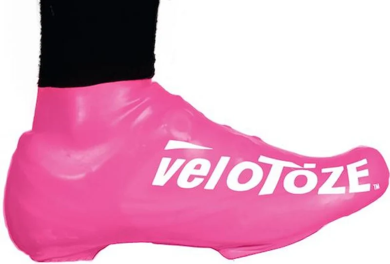 VeloToze Überschuh kurz pink L/XL - wasserdichter Aero-Überschuh für kühle, nasse Tage