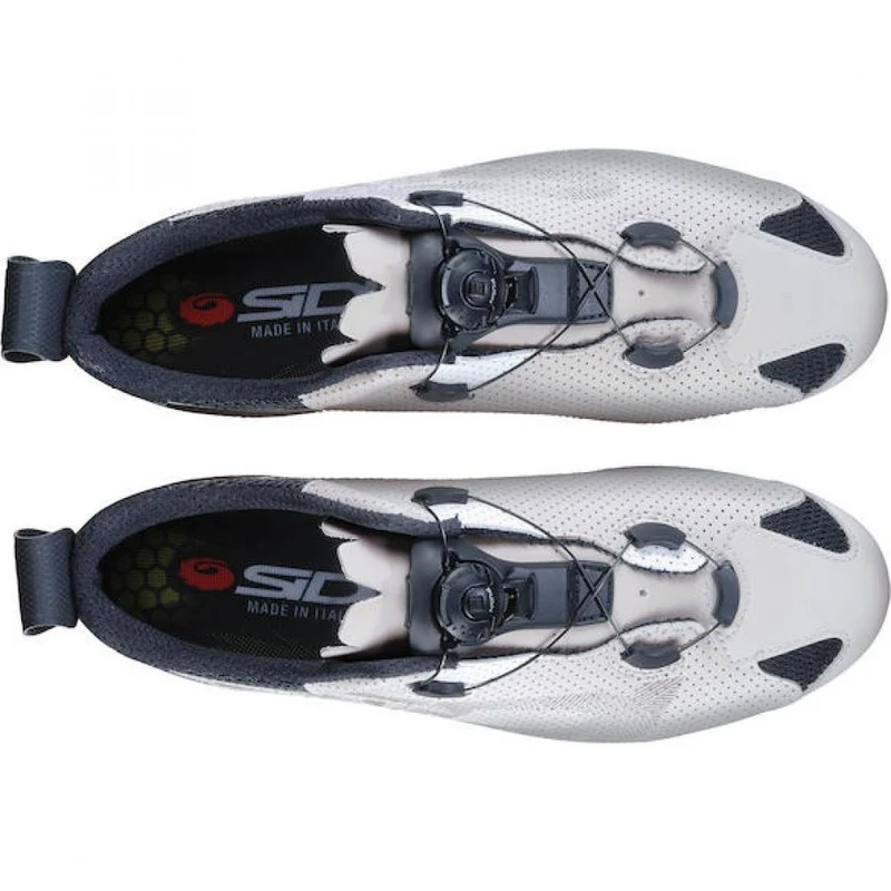 Sidi ROAD Tri-Sixty white 43.5 Weiß - Triathlon-Rennradschuh mit maximaler Kraftübertragung
