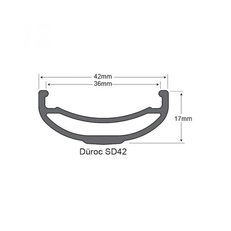 SUNringle Felge Düroc SD42 29" 32 Loch Schwarz - robuste Tubeless-Felge für eMTB & Enduro