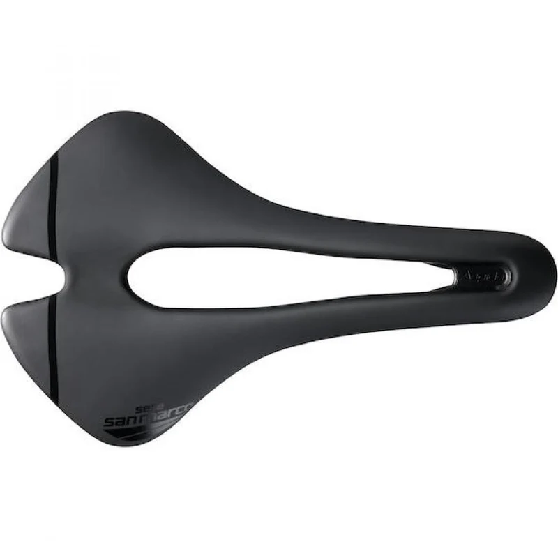 Selle San Marco Sattel Aspide Short Sport 155 x 250 mm Schwarz - kurzer Rennradsattel mit Komfort