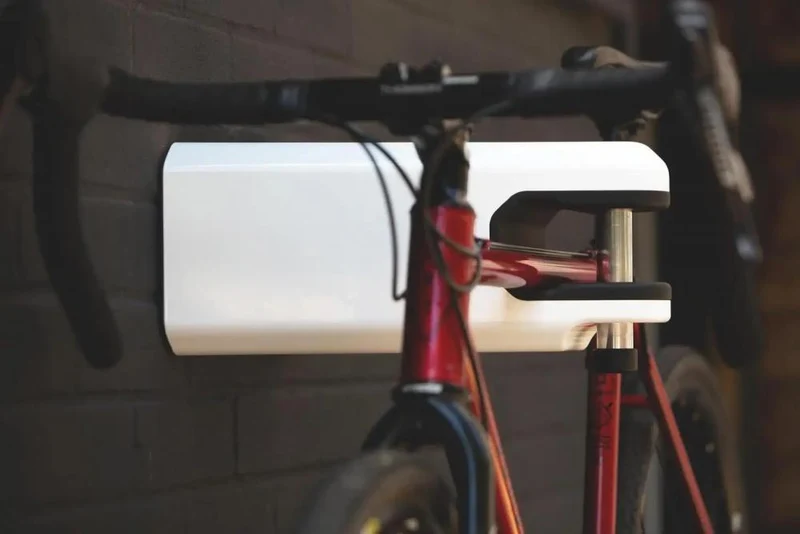 Hiplok AIRLOK Fahrrad-Wandhalterung mit Schloss - gehärteter Stahl - 30 Millimeter Sperrbolzen - Sold Secure Diamond - Innen Außen - grau