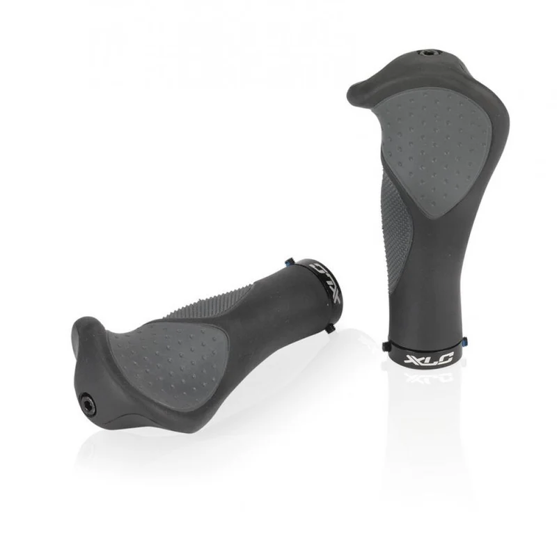 XLC Fahrradgriffe GR-S22 Ergonomic 135 mm schwarz/grau - ergonomisch, stoßdämpfend, rutschfest