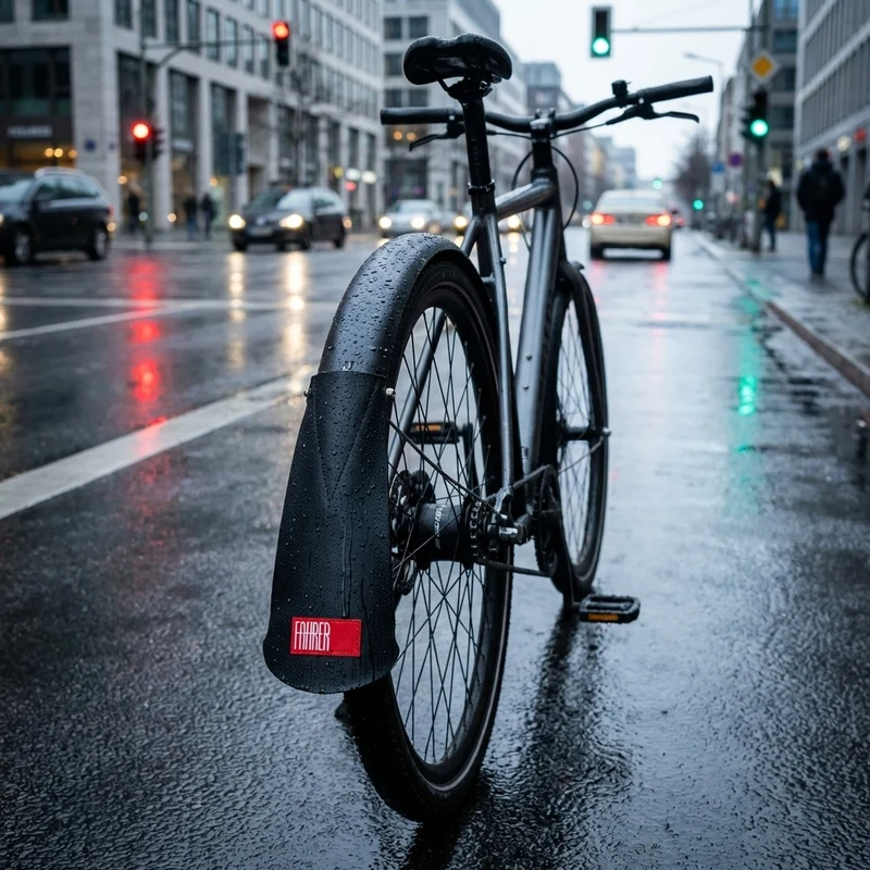 Fahrer Spritzlappen Latz Urban schwarz 45-55 mm - sauberer Schutz vor Spritzwasser