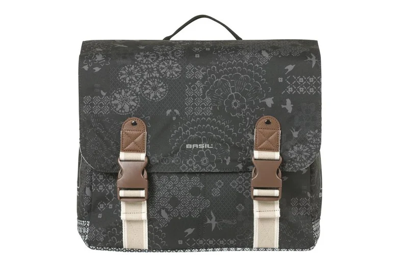 BASIL Bohème Double Bag MIK 2.0 - 35 Liter Doppeltasche wasserabweisend mit Reflektion & MIK 2.0-Adapterplatte