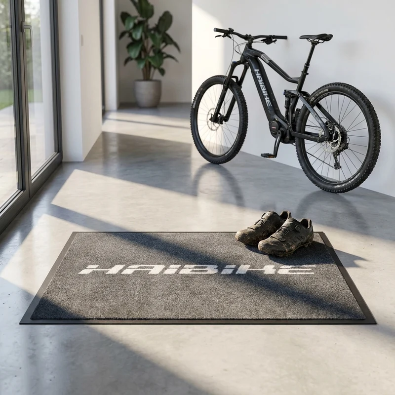 HAIBIKE Teppich klein grau 60x90cm